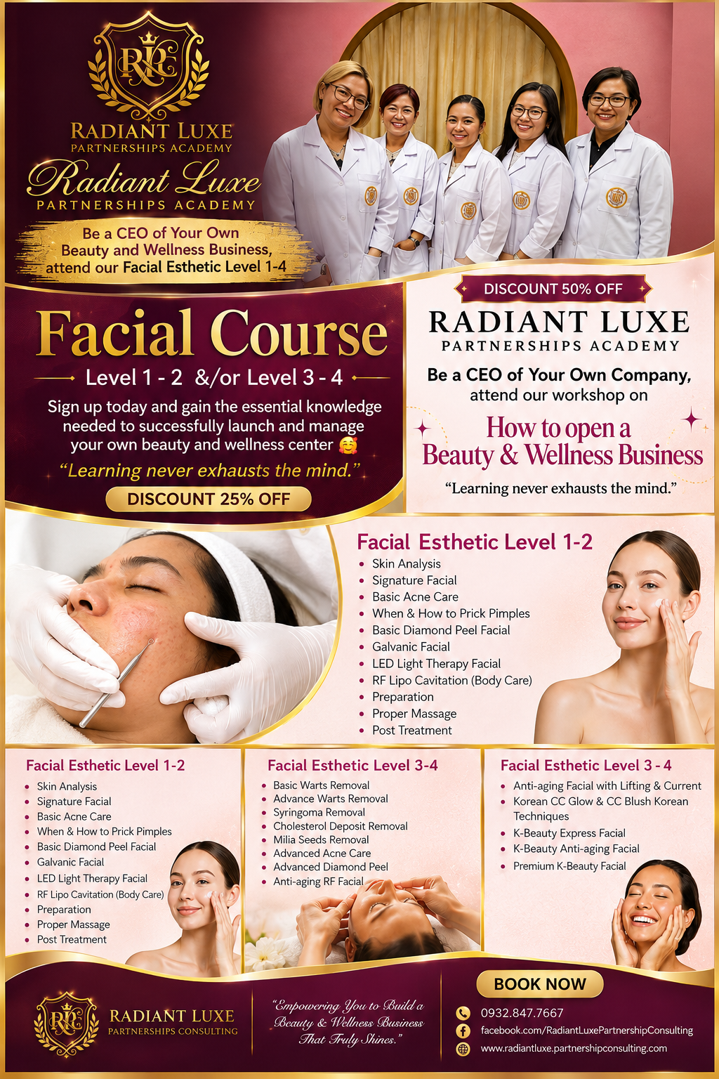 Radiant Luxe Facial Course and Beauty Training